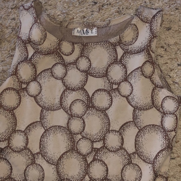 Vintage tight retro bubble print Y2K minidress - Picture 2 of 4